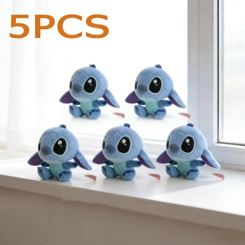 Lot de petits jouets en peluche Lilo et points de dessin animé mignon, porte-clés en peluche Kawaii de 10CM, meilleurs jouets cadeaux de noël pour enfants