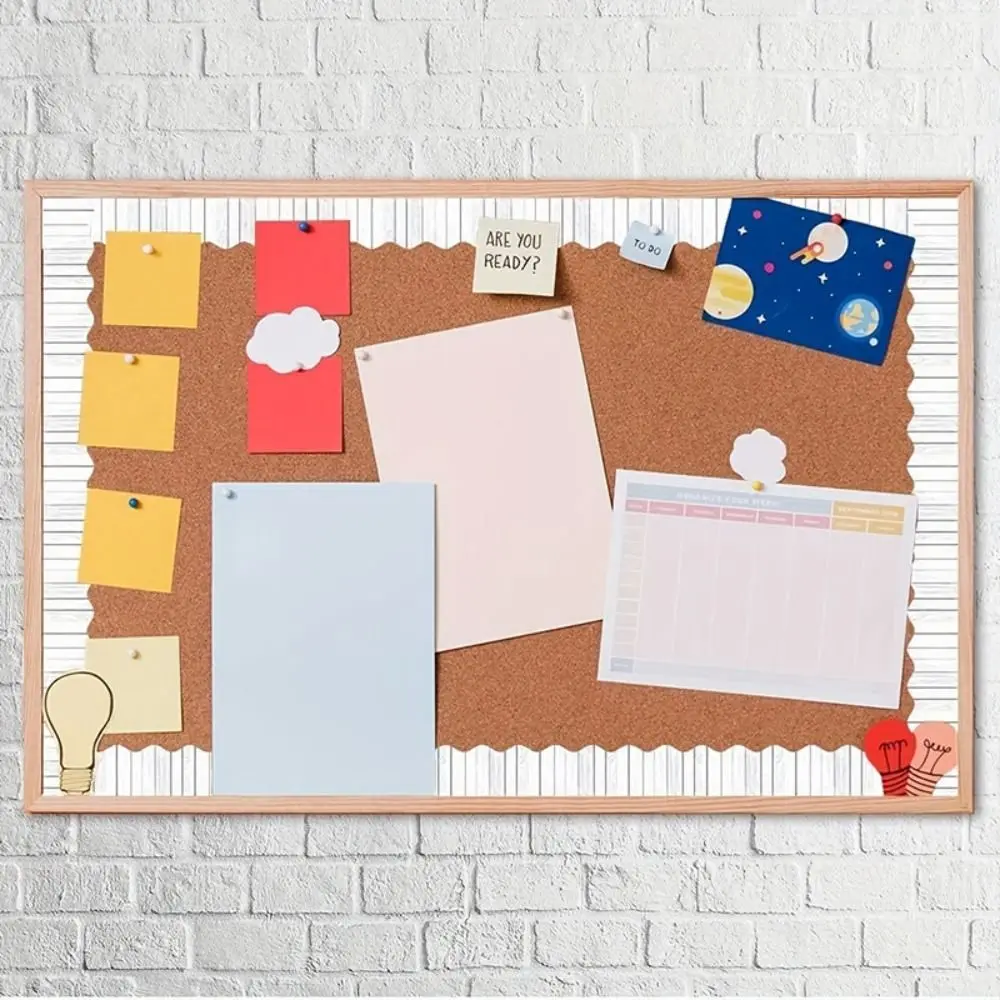 Colored Poster Border Stickers DIY Waterproof Wavy Edge Paper Black Board Decorative Stickers