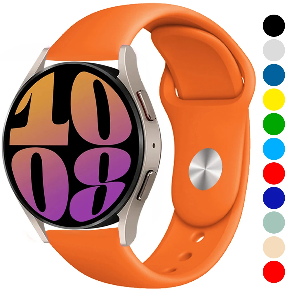 Pulseira de Silicone para Samsung Galaxy Watch, Pulseira para Samsung Galaxy Watch 6, 5 Pro, 4, Classic, Active 2, Gear S3, Huawei GT 2, 2e, 3 Pro, 20mm, 22 milímetros
