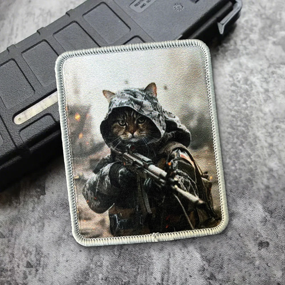 Parche táctico moral gato con gancho y bucle para chaleco y mochila - imagen 2