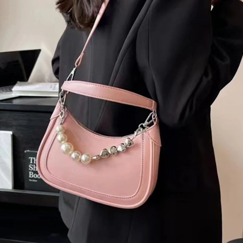 Saco de embreagem alças Substituição Bolsa Cinto, Lady Bolsa Cadeia, alça curta, Bead Cadeia, Pearl Bag Acessórios, Novo