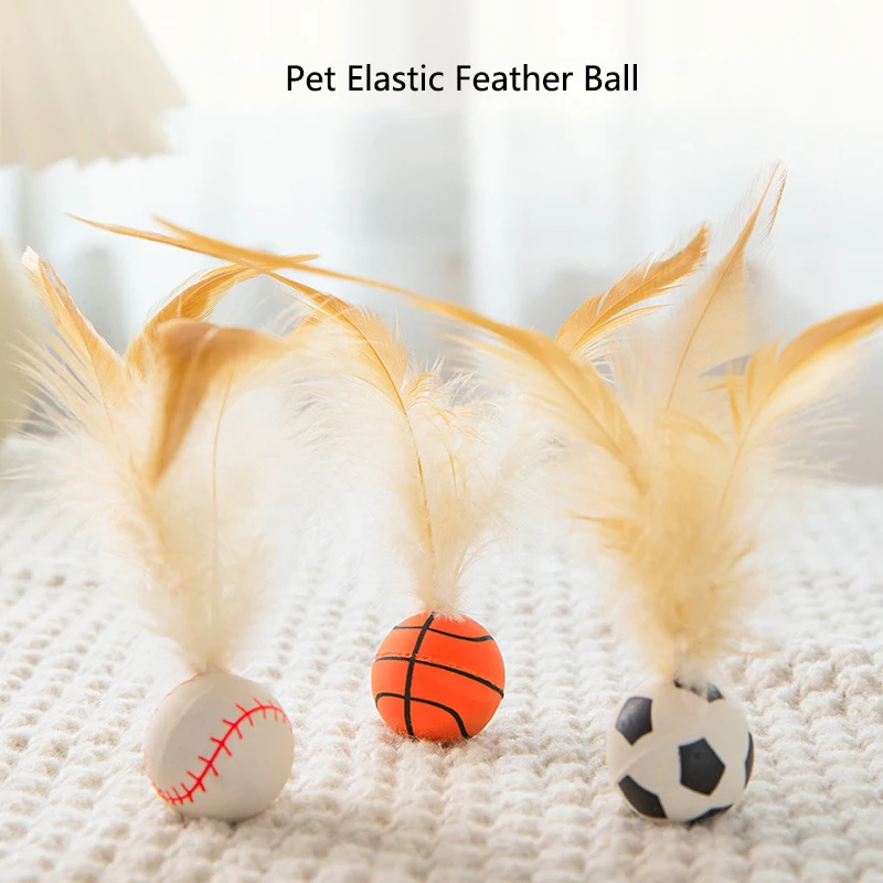 Katzen sind selbstbefriedene und lustige elastische Bälle, Katzengummibänder, Griff, Biss, Sportbälle, sicheres und kreatives Katzenspielzeug, Katzenausgleich