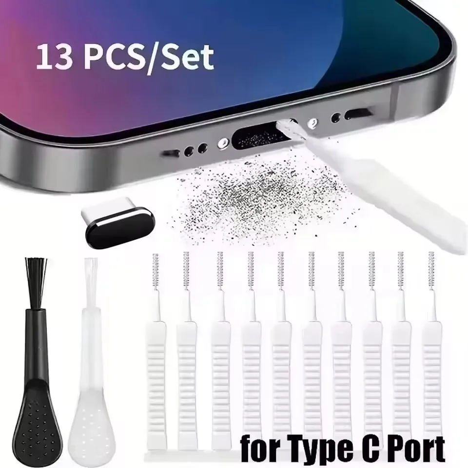 Metall-Staubstopfen für iPhone 17 Air 16 15 Plus Pro Max 16PM USB Typ-C Ladeanschluss Stopper Handy Typ-C Schutzkappen – Detail 3