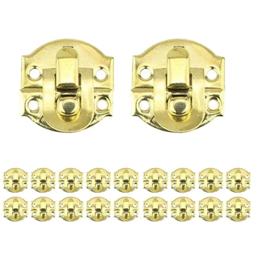 20pcs 20x20mm Antique Hasps Iron Lock Catch Latches For Jewelry Box Buckle Suitcase Buckle Clip Clasp Wood Wine Box Latch