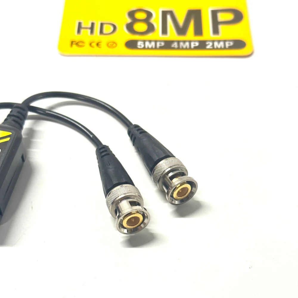8MP BNC Video Balun Connector Transmission Twisted Pair Transmitter Cctv Cable Support HD 8MP AHD/CVI/TVI Camera