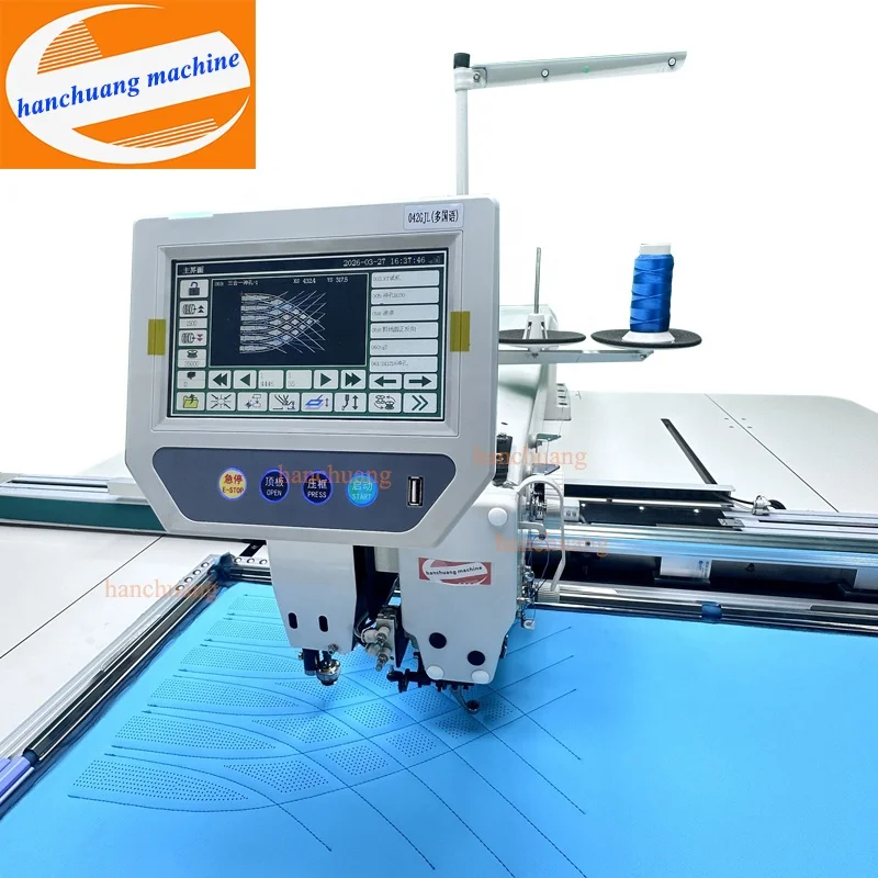 High-Speed Programmable Motor Industrial Automatic Perforation Embroidery Machine Single Metal Construction for Car Seat Covers
