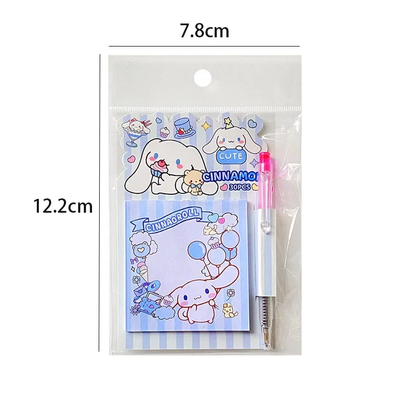 Imagem -06 - Sanrio Melody Kuromi Memo Pad Pochacco Cinnamoroll Sticky Notes Papelaria Notepad Planejador Post School Supply 24 Pcs por Lote