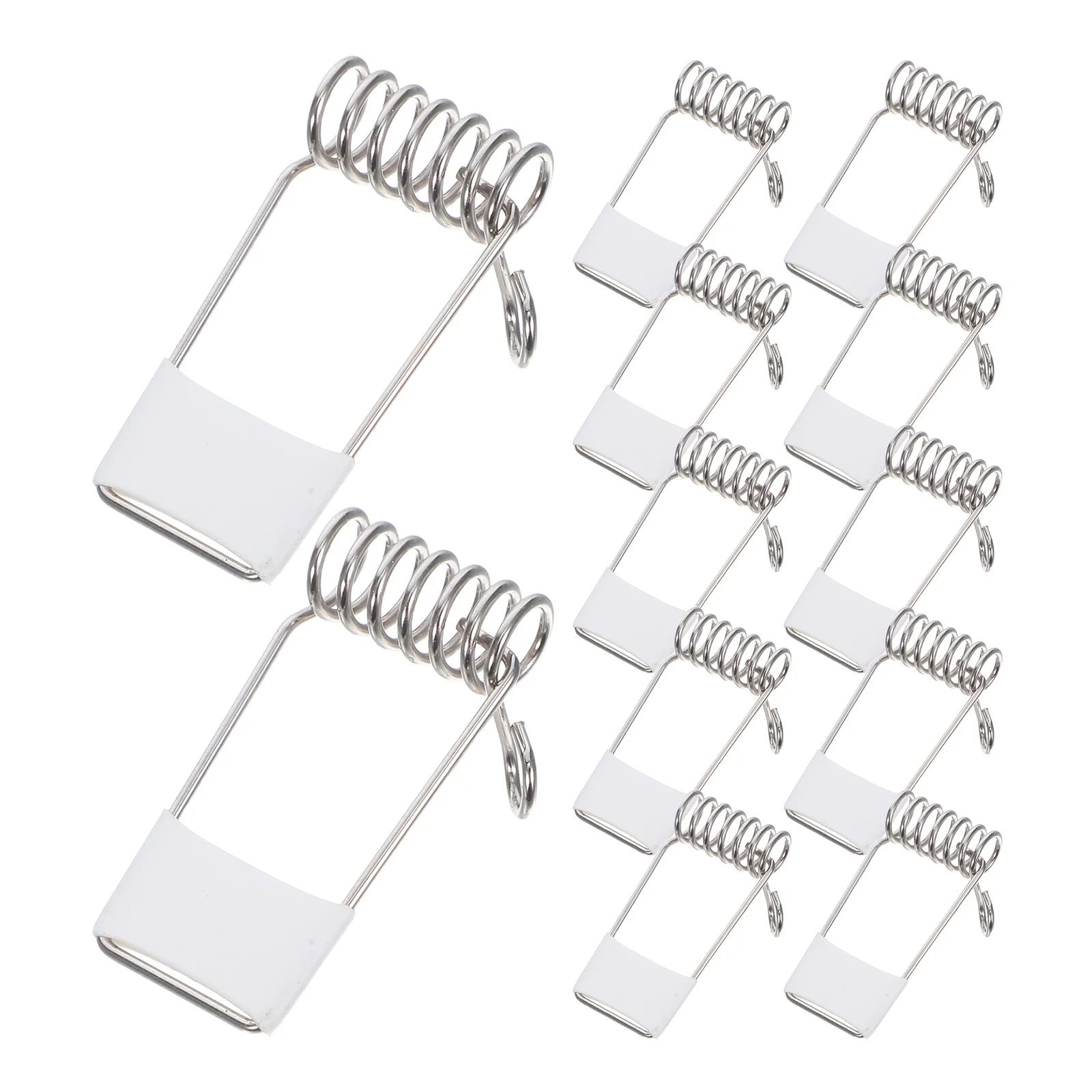 

30Pcs LED Panel Light Spring Clip High Hardness Durable Ceiling Lamp Spotlight Fixed Circle Injection Molded Silver