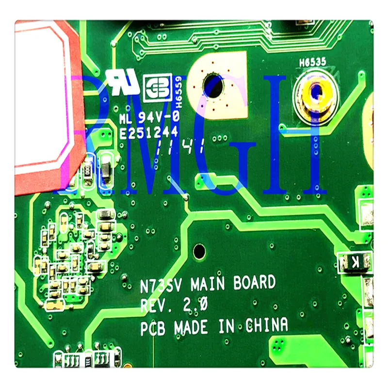 PGA989 N73SV ของแท้เมนบอร์ดสำหรับ ASUS แล็ปท็อป Rev2.0 HM65 GT540M 1GB DDR3ทดสอบ100% ดี Gratis Ongkir
