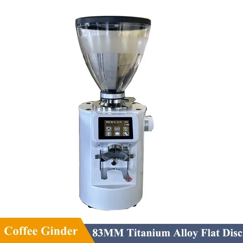 83MM Titanium Alloy Flat Burr Commercial Coffee Grinder 110V/220V Electric Digital Control Espresso Coffee Bean Grinders