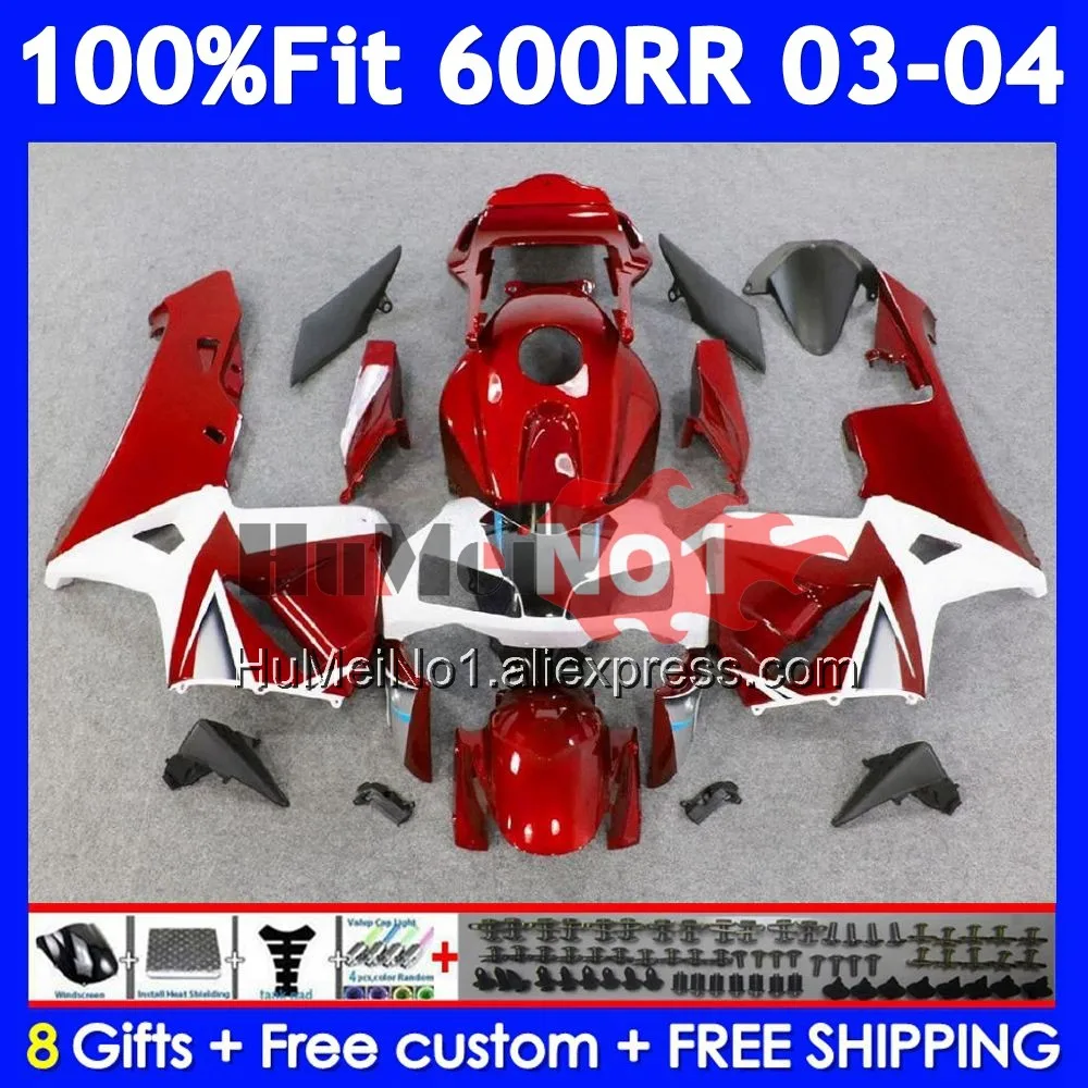 Injection For HONDA CBR600RR CBR 600RR 600F5 600CC 40No.43 CBR600F5 CBR 600 CC CBR600 RR F5 2003 2004 03 04 Fairing Metal red