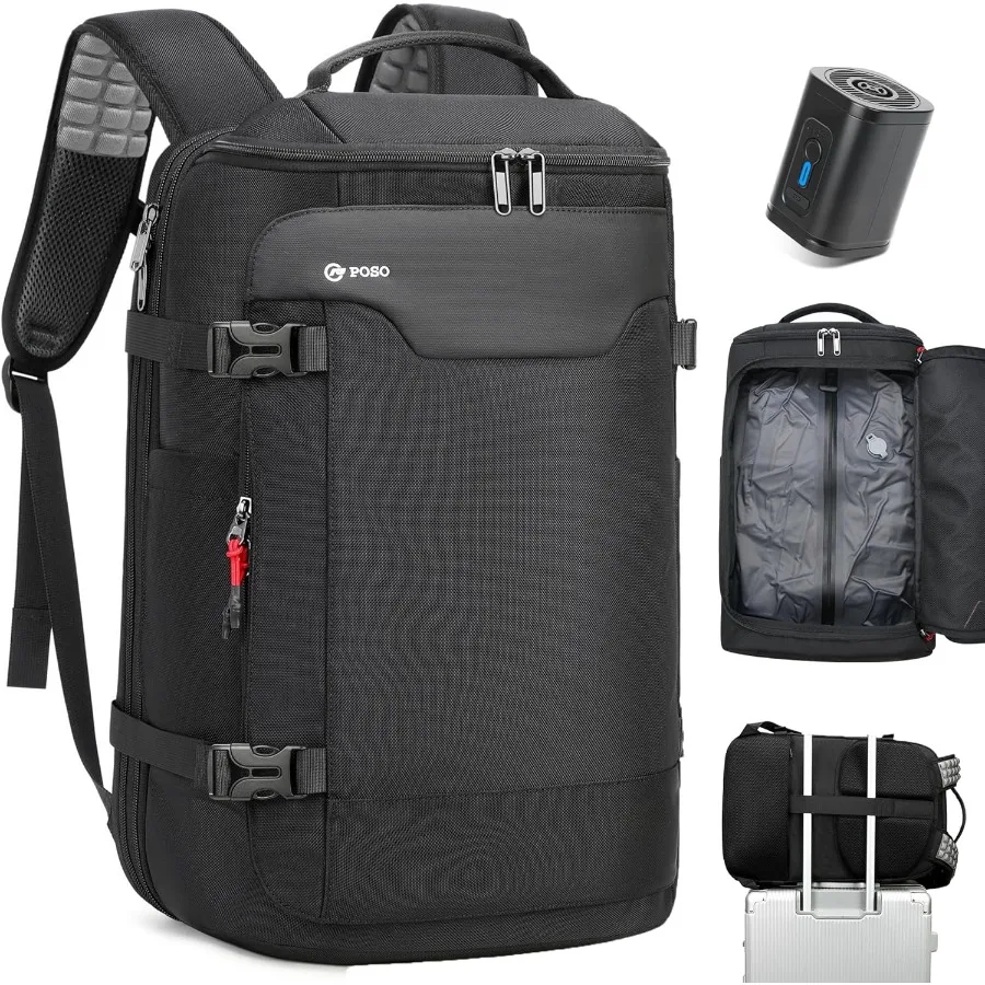 حقيبة ظهر مفرغة للسفر 60L قابلة للتوسيع فراغ الختم ضغط حقيبة السفر مع مضخة محمول مقصورة مقاومة للماء Busi #1