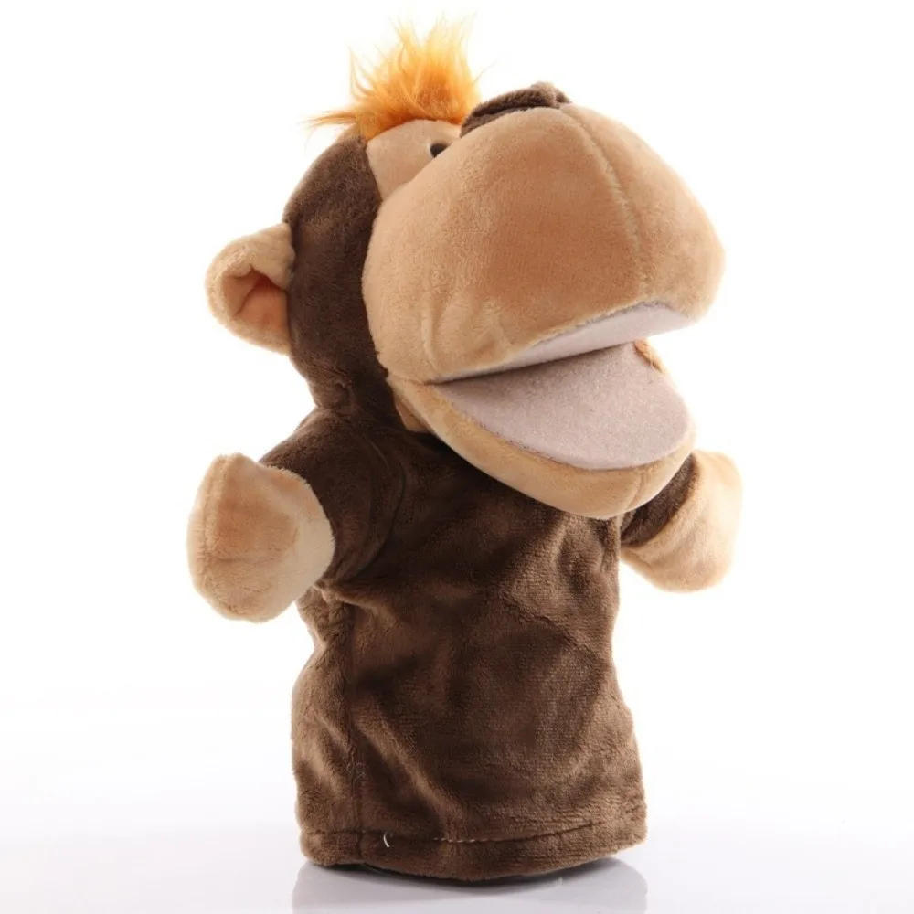 رواية قصة محشوة الحيوان دمية يد التفاعلية لطيف اليد فنجر الدمى قرد البقرة استرضاء الدمى لعبة قفاز