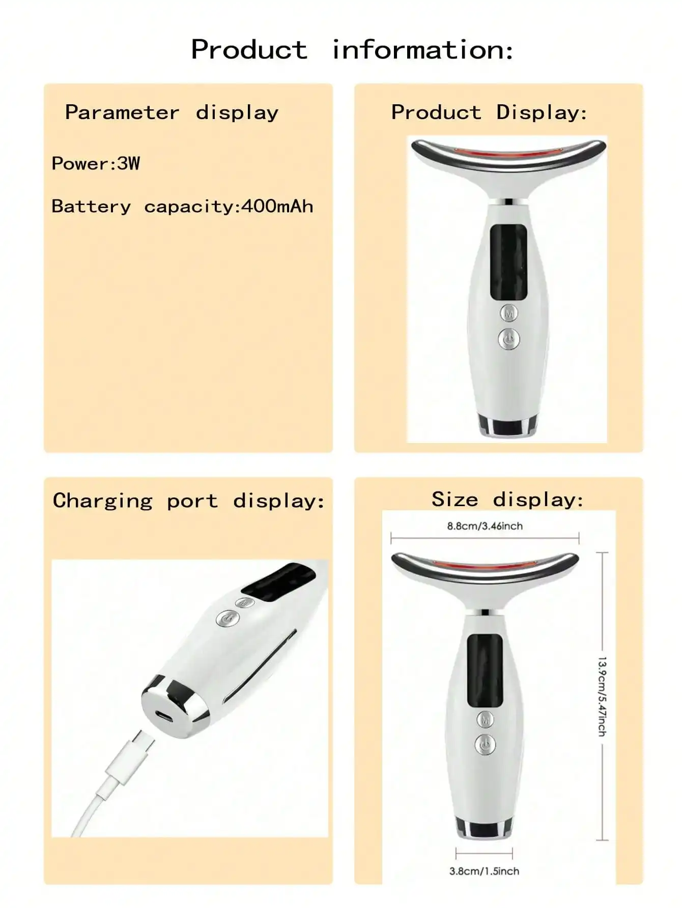 Tragbares Hochfrequenz-Gesichtsmassagegerät mit 2026-Farben, parfümfreies Home-Spa-Massagegerät zur Hautstraffung und Entspannung, wiederaufladbar