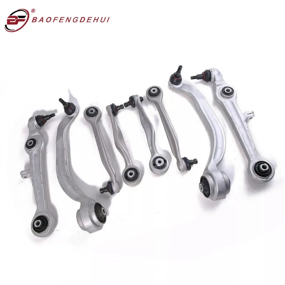 Front Suspension Swing Arm Kit Upper Lower Wishbone Ball Joint Control Arms for Audi A4 B5 B6 B7 RS4 A6 C5 1997-2005 8E0407505