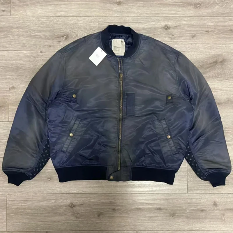 

Winter Trend MADNESS Jacket Coats Patchwork Casual High Quality Retro Do Old Gradient Colour Design Baseball Jackets