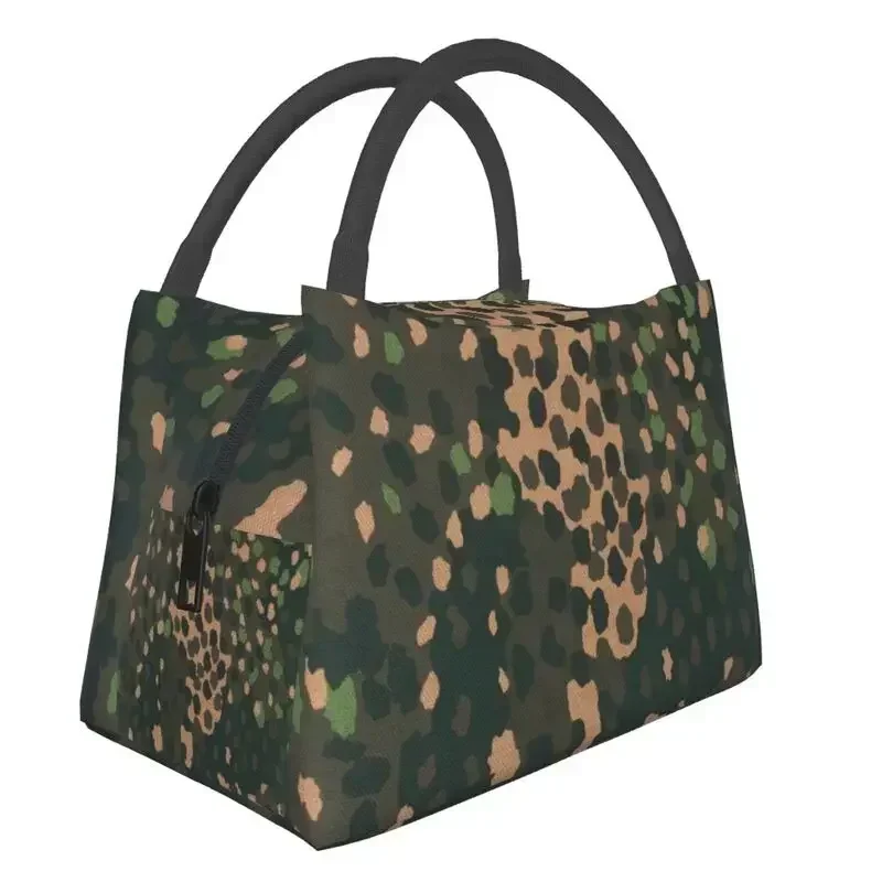 Pea Dot Camo Camouflage Insulated Lunch Bags for Camping Travel Multicam Leakproof Thermal Cooler Lunch Box Women