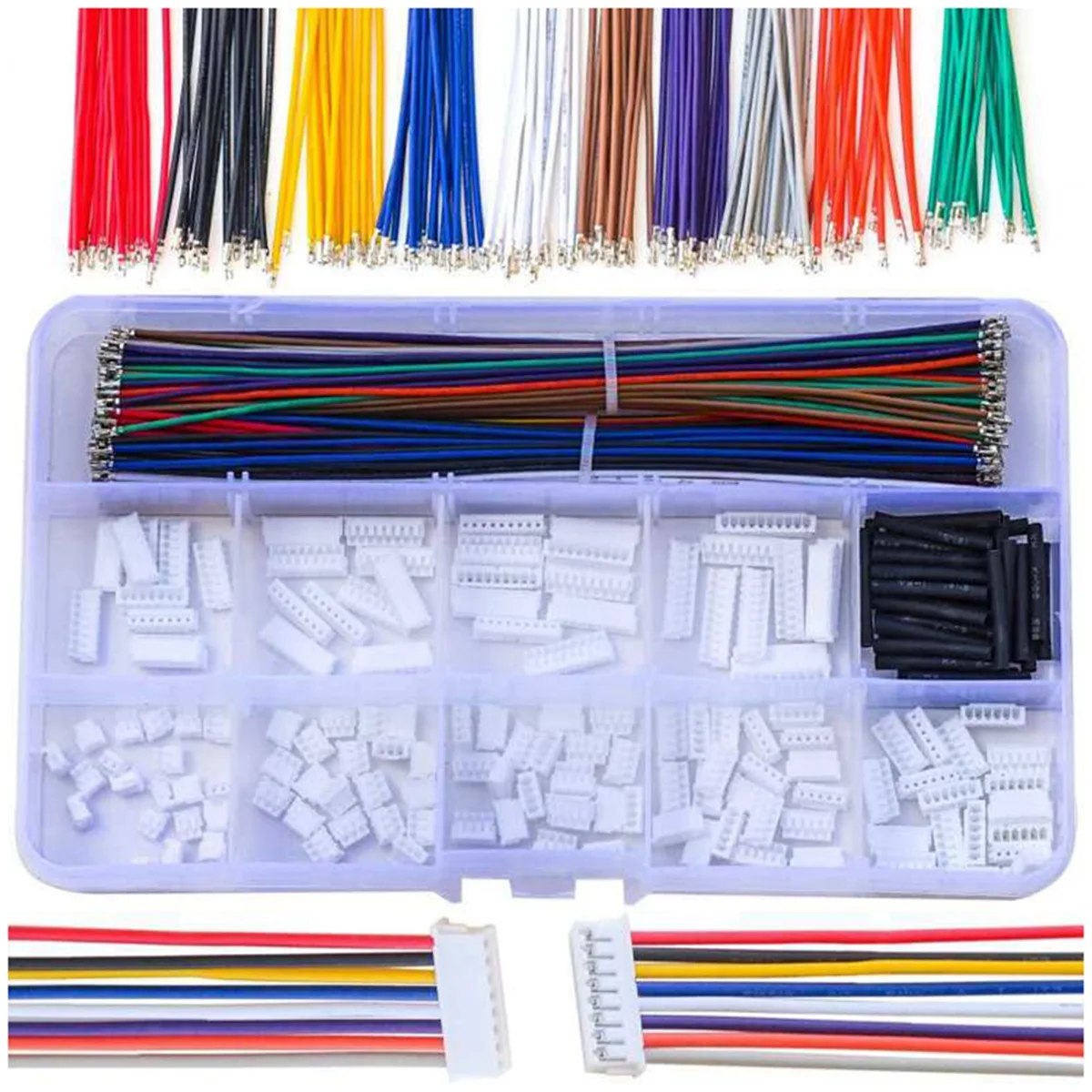 ZH1.5MM Connector Socket Kit with Pre-Crimped Cable Wire 2/3/4/5/6/7/8/9/10P Connector for DIY Electronic Kit  -T44C