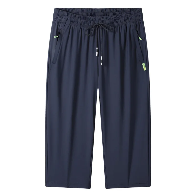 플러스 사이즈 7XL 8XL 여름 버뮤다 Masculino 무릎 길이 반바지 남성 캐주얼 통기성 빠른 건조 카프리 조깅 남성 러닝 반바지