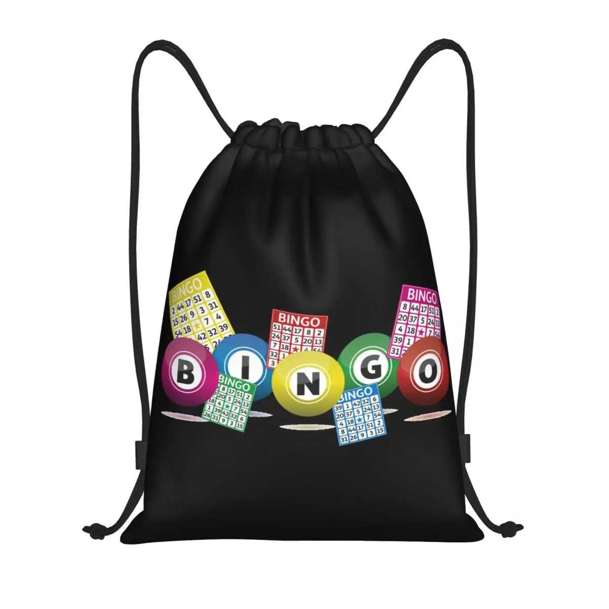 Custom Hot Game Bingo Drawstring Backpack Bags Women Men Lightweight Gym Sports Sackpack Sacks for Yoga