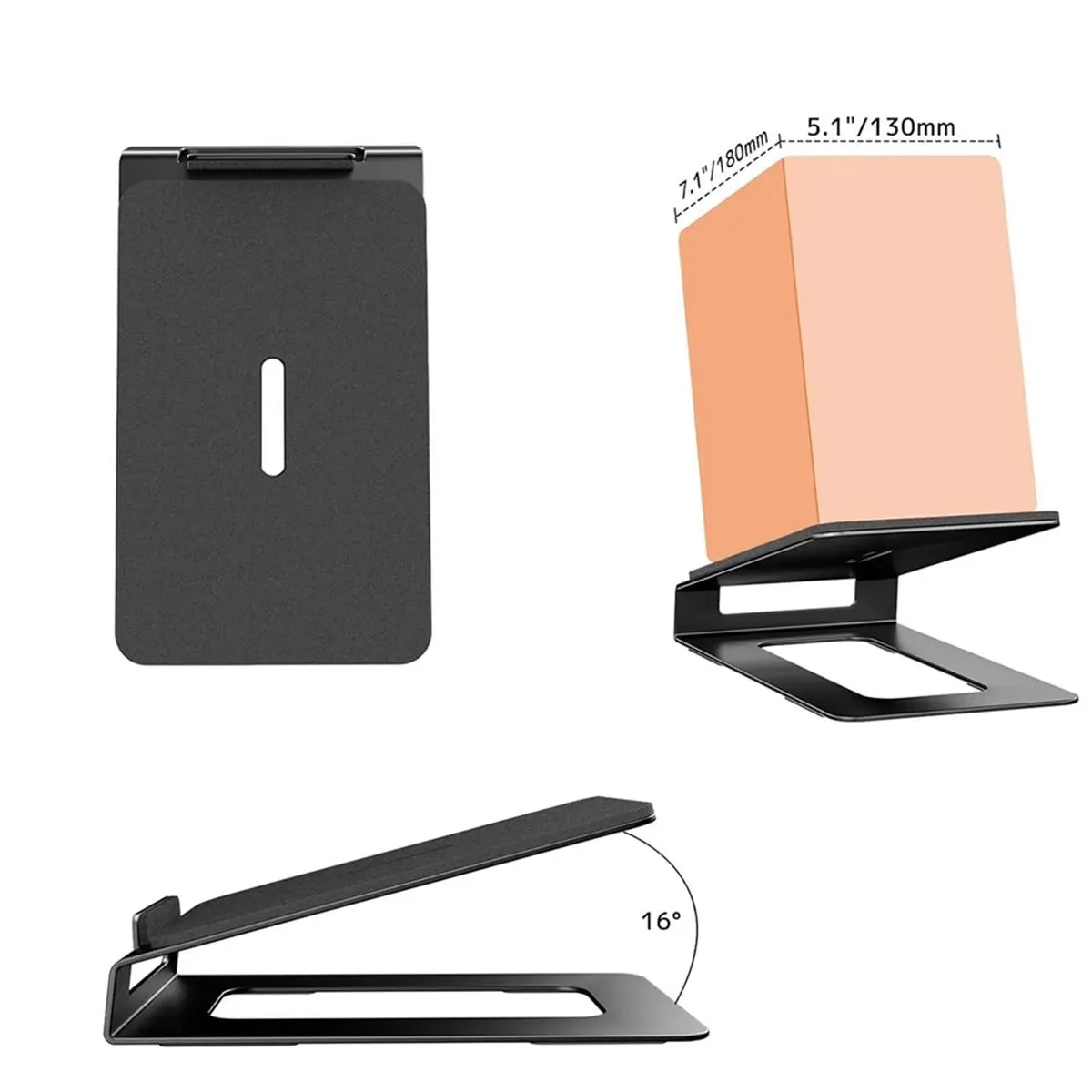 1 par de soportes para altavoces de escritorio con anti-16 °   Soporte de ahorro de espacio con ángulo de inclinación para altavoces de PC para monitor de estudio