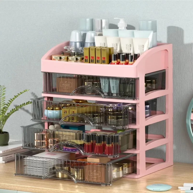 New desktop Cosmetic Transparent Storage Box Drawer Storage Rack Dressing Table Multi-Layer Debris Finishing Box