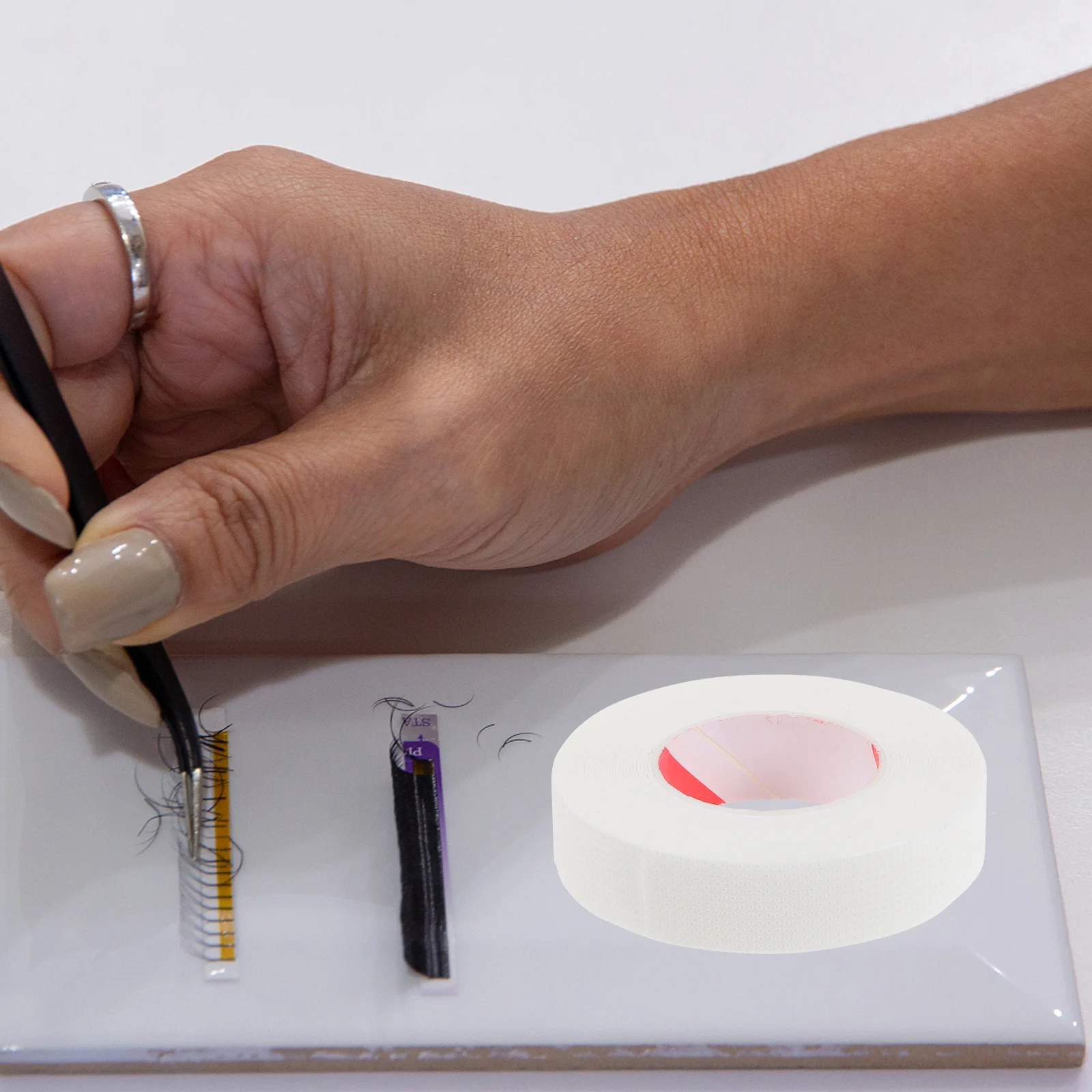 6 롤 속눈썹 연장 테이프 부드러운 접착 속눈썹 테이프 전문가용 메이크업 도구 뷰티 살롱용