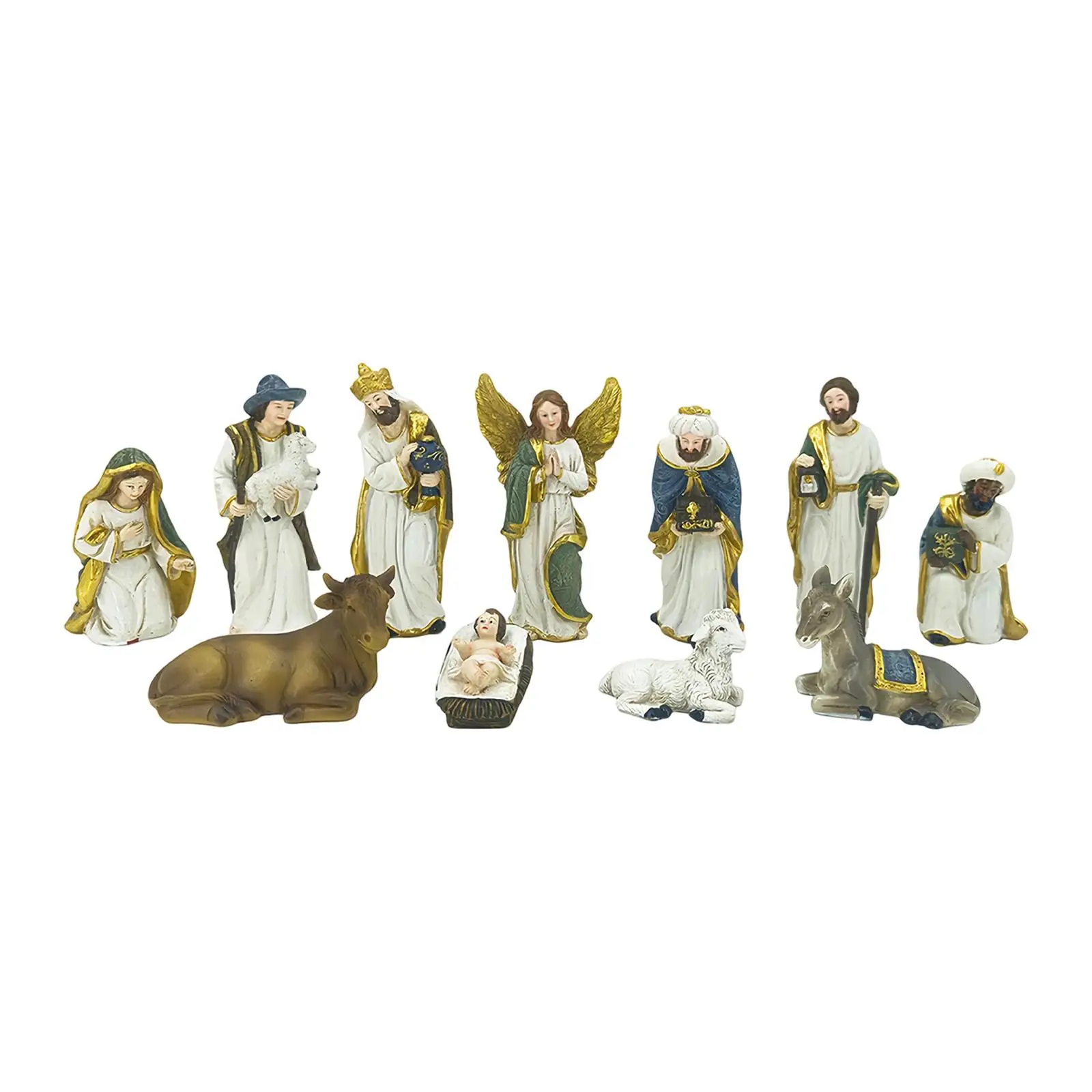 Nativity Set Nativity Scene Home Ideal Gift Table Centerpiece Art Craft Collection Miniatures Xmas Decoration Resin Figurines