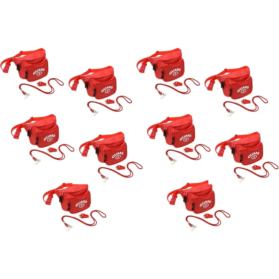 صفارة Adoretex Guard Fanny Pack مع مجموعة معدات الحبل - حزمة الإسعافات الأولية مع حزام قابل للتعديل و3 جيوب بسحاب #1