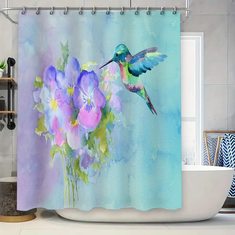

Floral Shower Curtain Botanical Nature Print Waterproof Bathroom Decor Farmhouse Rustic Vintage Aesthetic Home Decor Modern Styl