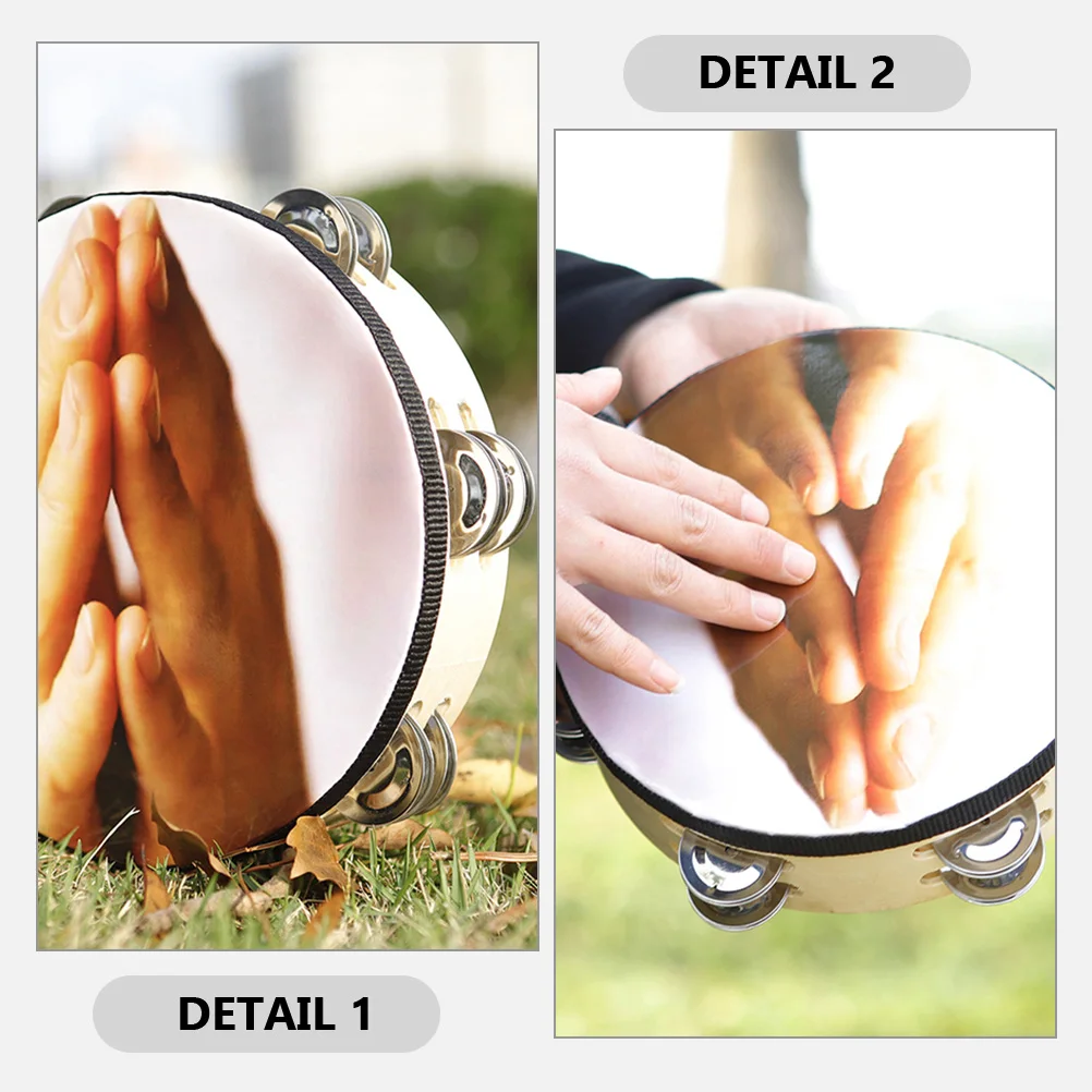

Tambourine Musical Instrument Kids Instruments Double Layer Children's Percussion Handheld for