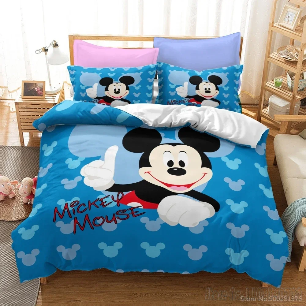 Mickey Minnie Mouse Love Child Duvet Cover Set HD Comforter Cover Bedclothes for Kids Bedding Sets Bedroom Decor