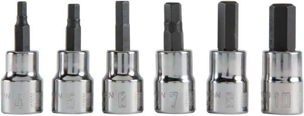 Juego de casquillos Torx de 13 piezas con acabado cromado, sujeción rápida y garantía vitalícia