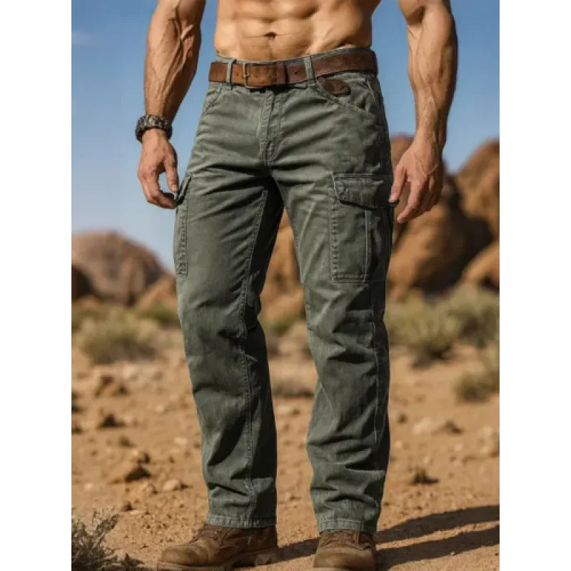 2026 New Tactical Cargo Pants Men Cotton Overalls Outdoor Work Trousers Big Size Hombre Clothing Camo Hiking Pants