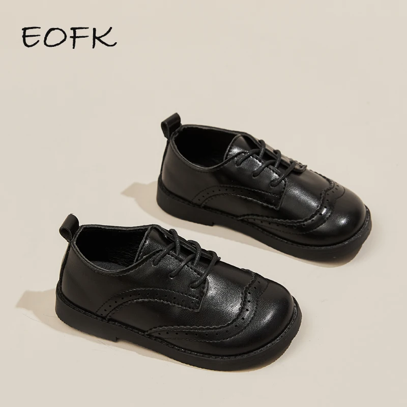 EOFK Kids Dress Shoes For BabyToddlers Boys Girls Little Children Classic Comfort Formal Party Wedding School Flats 21-30