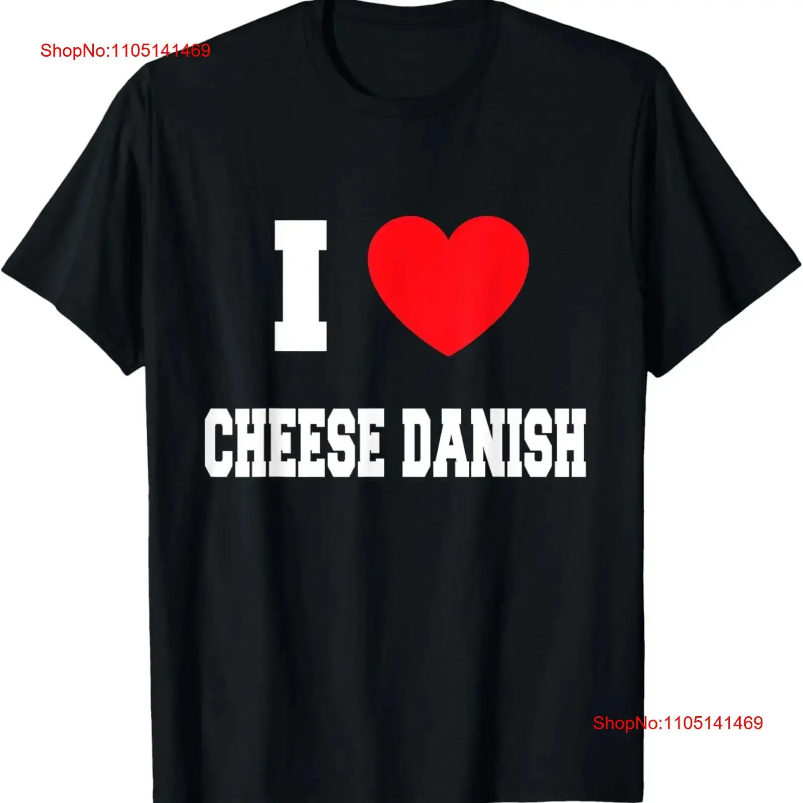 I Love Cheese Danish T-Shirt Vintage Washed Homme Vielseitige Mode Bequeme Streetwear Stretched Unisex