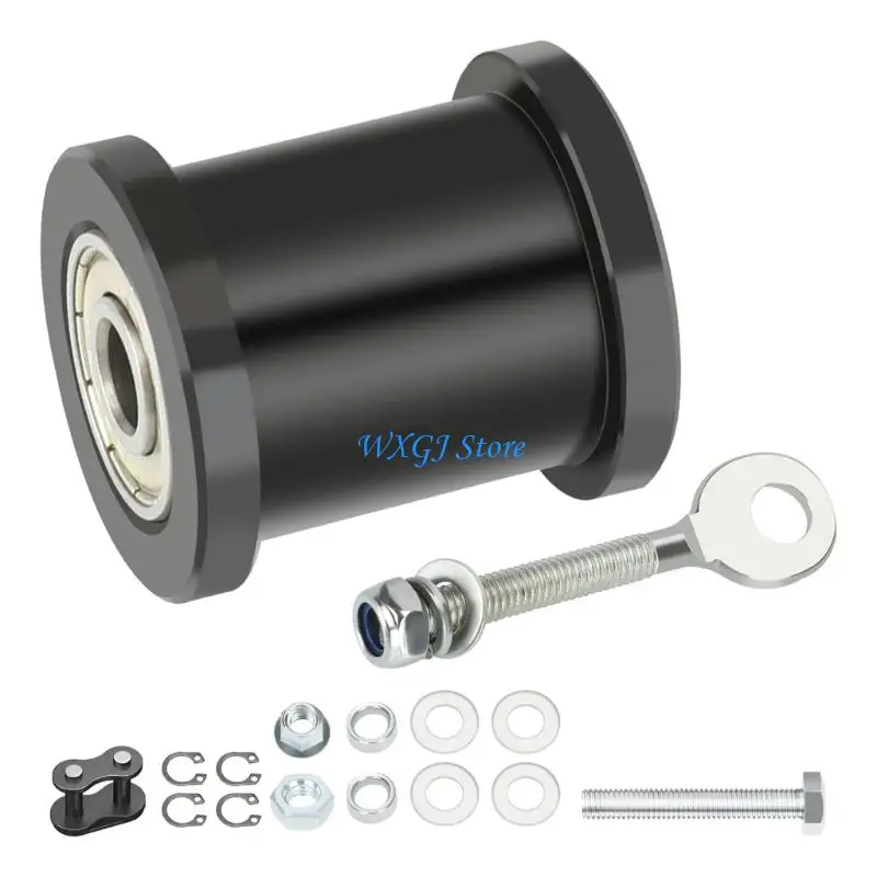 

37JE Off Road Bike Chain Tensioner Easy Installation Replacement Chain Tensioner Adjuster with 1-3/4in Roller for Mini Bike