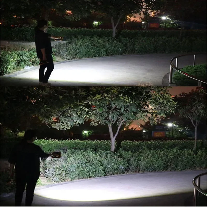 Rechargeable COB LED Camping Lamp USB 18650 Battery Spotlight