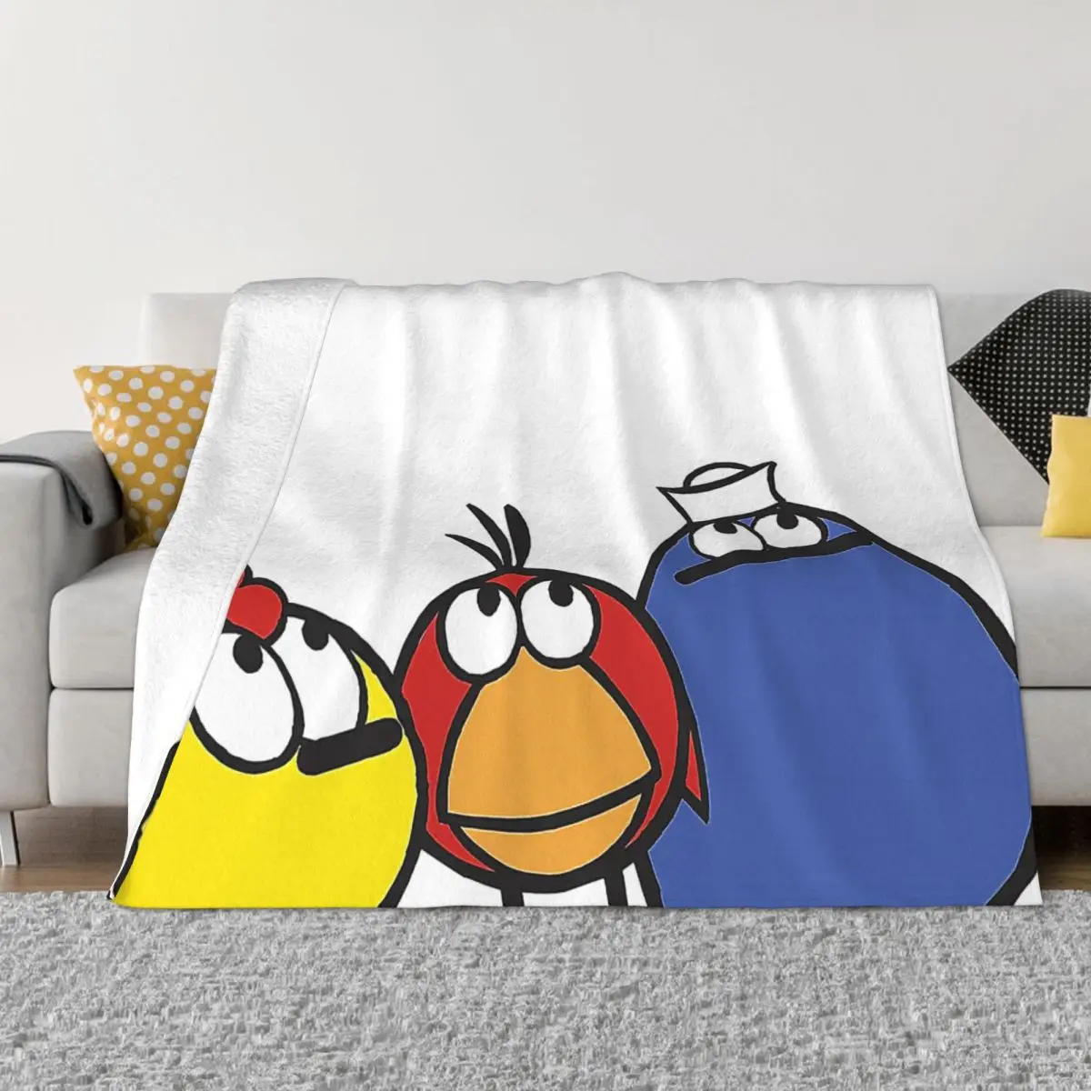 Peep And The Big Wide World Throw Blanket Ultra-Soft Micro Fleece Blanket Black Flannel Blanket