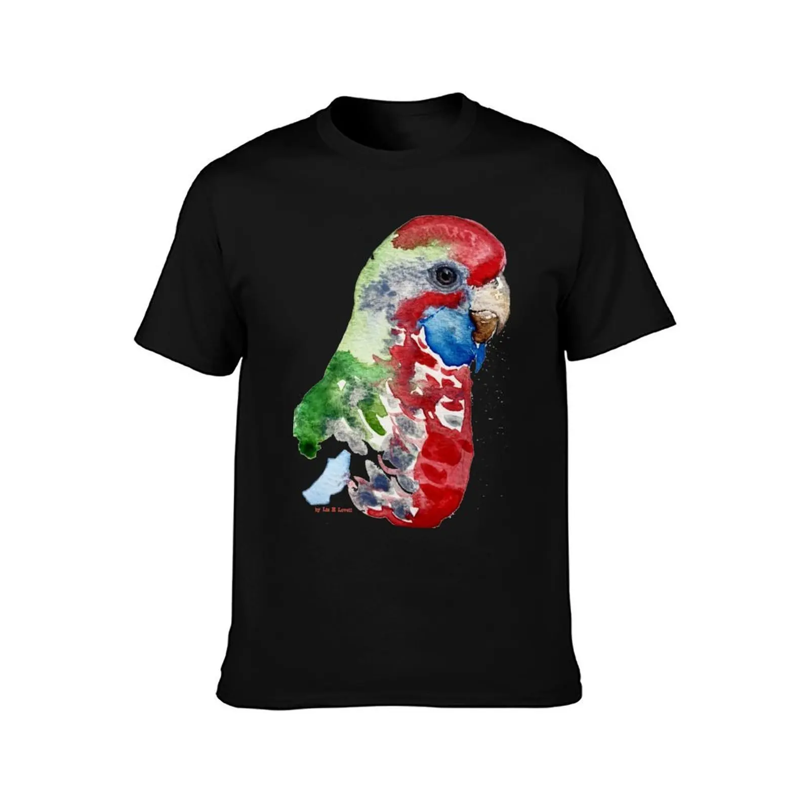Beautiful Crimson Rosella Parakeet - Frameless T-Shirt Sporty Breathable Short Sleeve T-Shirt