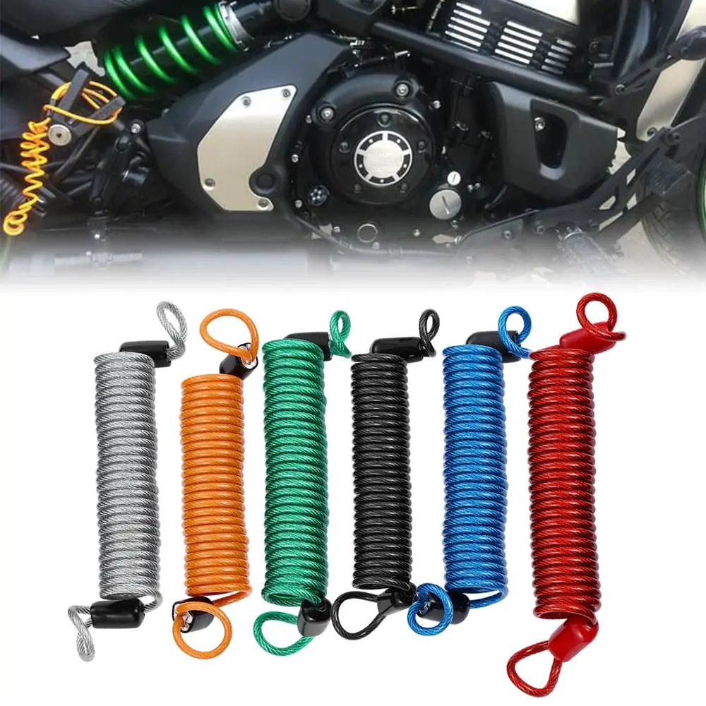 Universal Accessories Bike Motorcycle Scooter Alarm Disc Lock Anti Thief Security Spring Reminder Cable