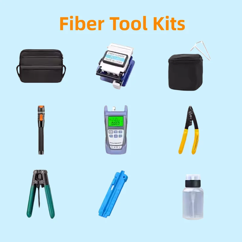 ftth-fiber-optic-tool-kit-power-meter-70~-10db-10mw-vfl-cleaver-cable-stripper-tools-set-kevlar-scissor-fc-6s-cleaver