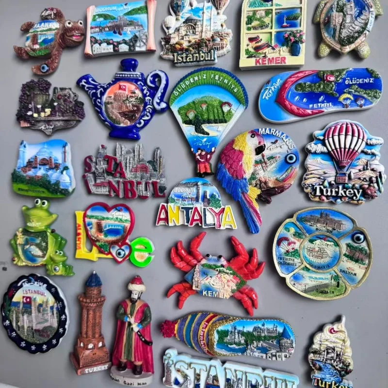 تركيا مغناطيس الثلاجة تذكارية سياحية ألانيا بودروم اسطنبول كيمير فيتني مارمارسي كوساداسي ديكور المنزل مغناطيس الثلاجة