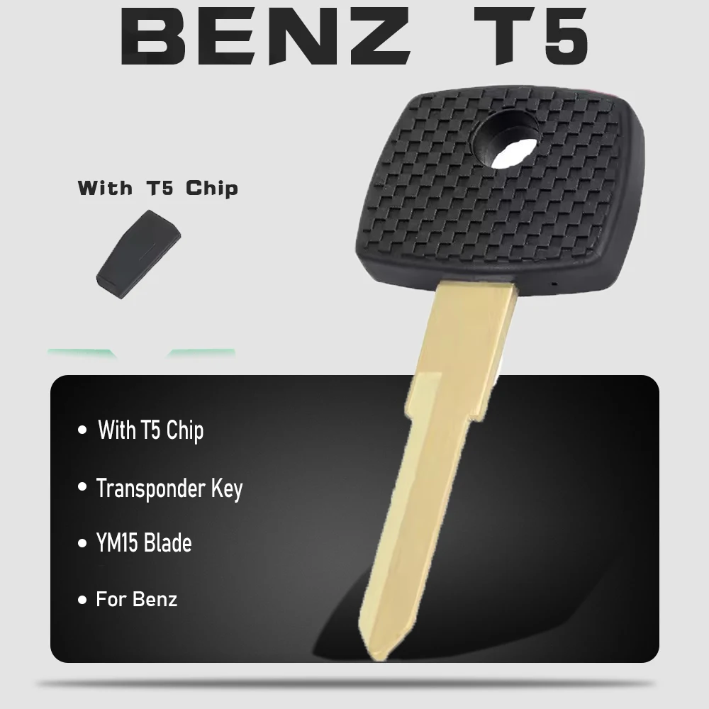 

KEYECU T5 Chip Replacement Transponder Key Fob W/ Chip for Mercedes Benz Sprinter Dodge Sprinter 2003-2006 YM15/HU46/HU39 Blade