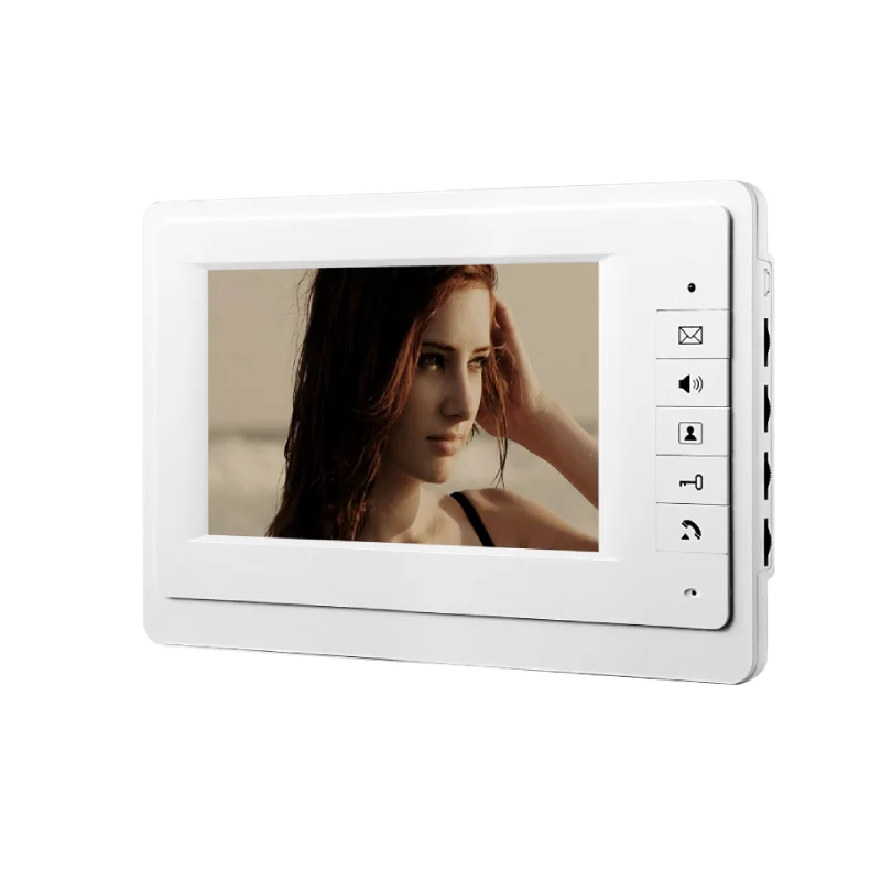 7 Inch Apartment Intercom System 2 Units Building Video Door Phone Visual Intercom Entry Security Doorbell System Kit