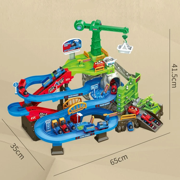 Kinder Elektrische Schiene Zug Abenteuer Bergbau Herausforderung Simulation Parkplatz Verkehrs Abenteuer Jungen Spielzeug Geschenk