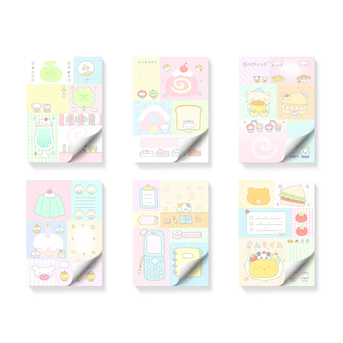 Imagem -05 - Card Note Material Cartoon Ins Handbook Message Note Handbook 50 Pcs gu