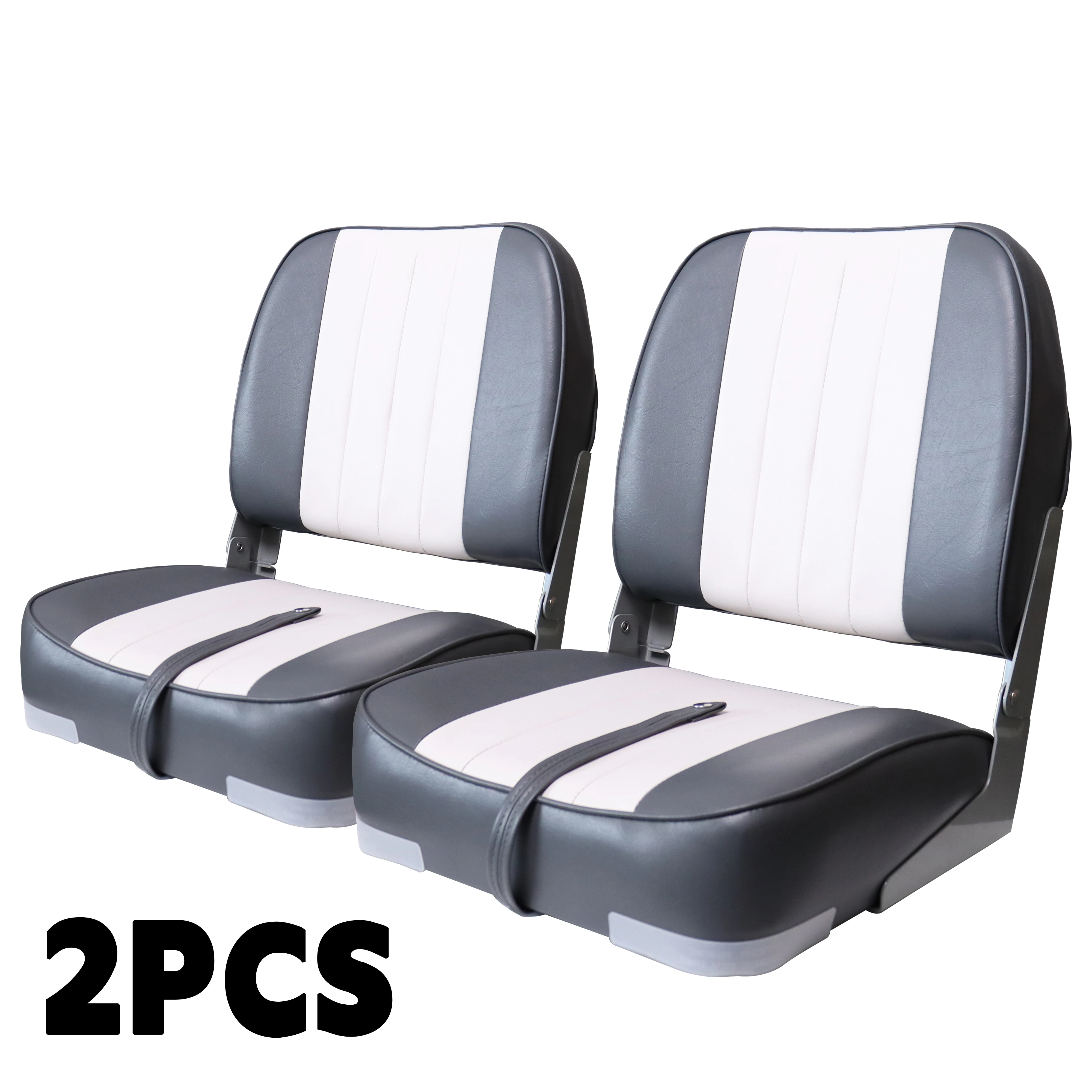 

2 Packs Low Back Folding Boat Seats Waterproof Marine Foldable Chair Thickened Sponge Padding Various Colors Boat Accessories