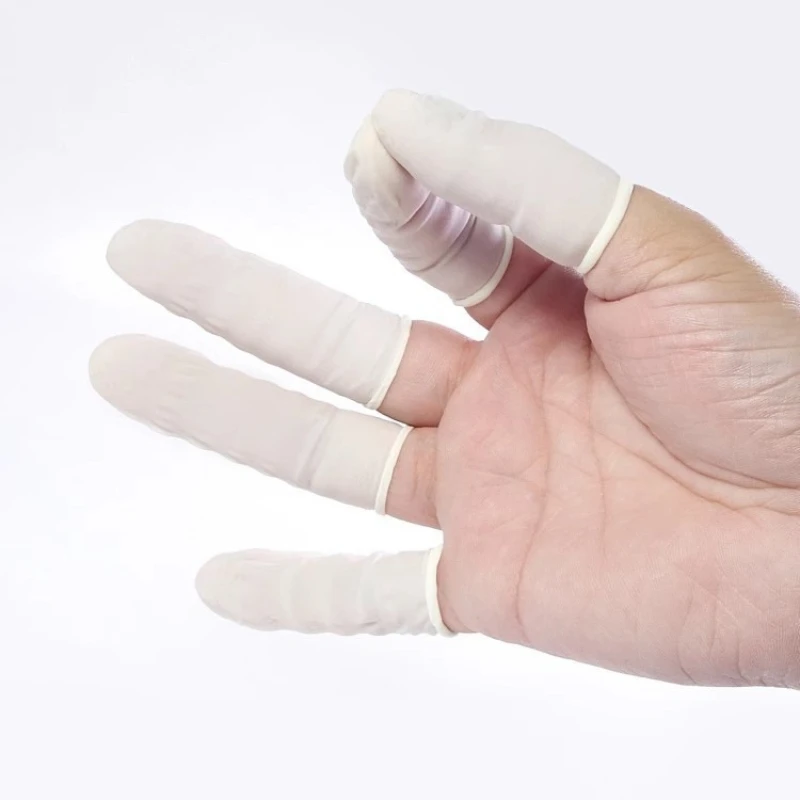 Sulfur-free, powder-free, wear-resistant, acid alkali-resistant, anti-static, oil-proof and dust-free disposable finger cover