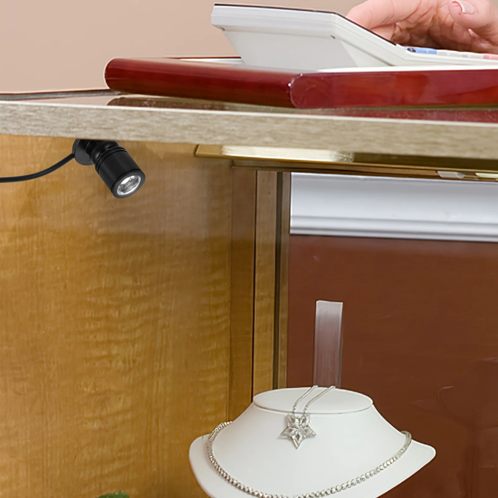 

LED Jewelry Spotlight USB Powered Mini Display Light for Indoor Cabinet Illumination High Brightness Low Power Consumption Easy